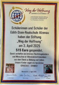 Mehr über den Artikel erfahren Kuchenverkauf zugunsten der Stiftung „Weg der Hoffnung“